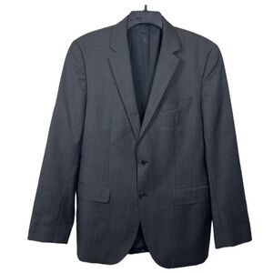 Hugo Boss 100% Virgin Wool Suit Jacket The Jam75/Sharp3 Charcoal Blend Size 38R
